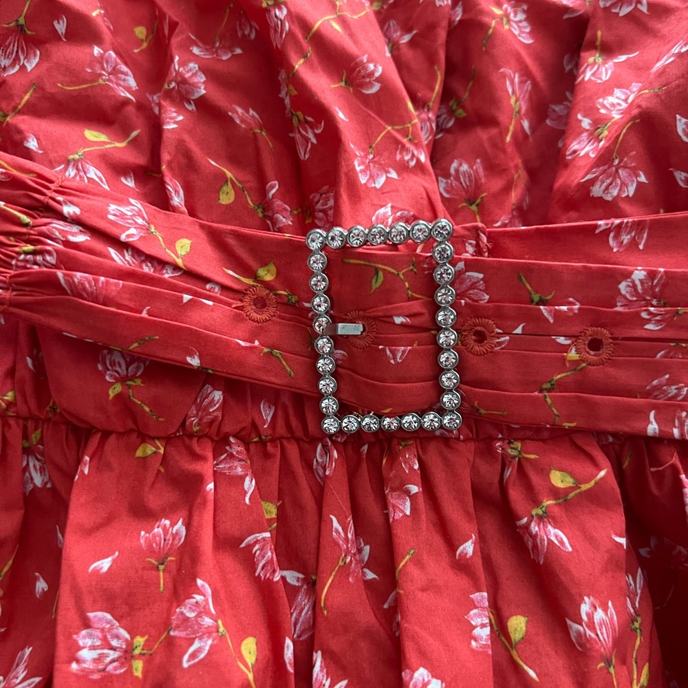 ZARA FLORAL ORANGE PRINT TOP - Picture 4 of 12